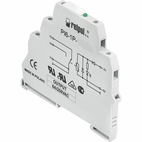 Relpol Relé rozhraní 1P 6A 230V AC/DC PI6-1P-230VAC/DC 85...