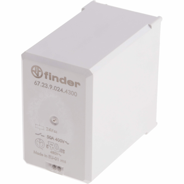 Finder Průmyslové relé 3NO 50A 24V DC, mezera kontaktů 3m...