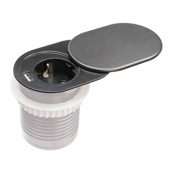 Plastrol Vestavná nábytková zásuvka 1 zástrčka 1xUSB A sc...