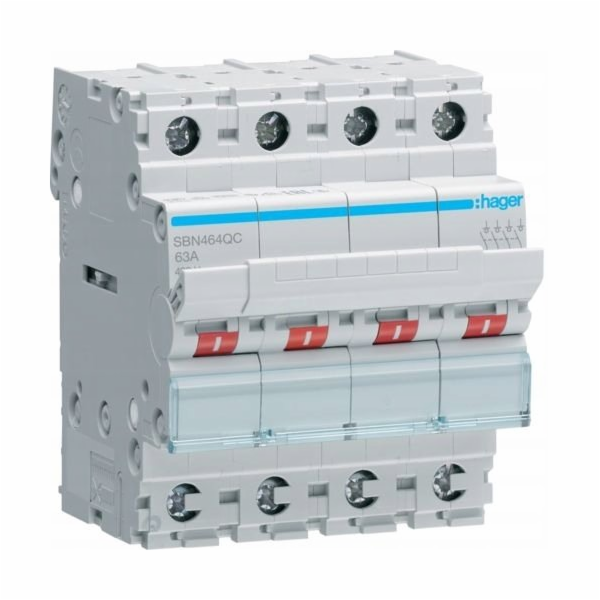 Hager Modulární odpínač 4P 63A 400VAC QuickBar SBN464QC