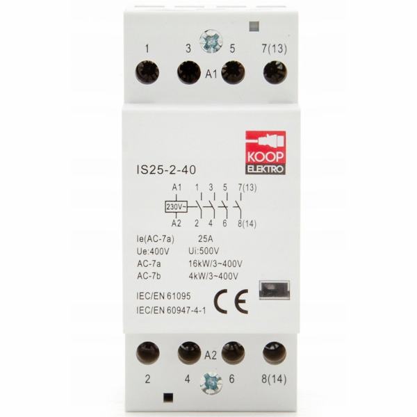 KOOP Elektro Modulární stykač 25-40 25A 4NO 230V 2P 3-FAZ...
