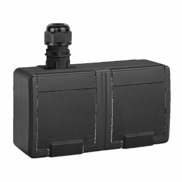 Elektro-Plast Dvojitá zásuvka na omítku s uzemněním 2x2P+...