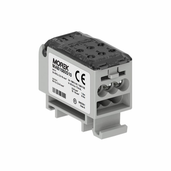 MOREK Distribuční blok šedý 2x 2,5-16 mm výstup 6x 2,5-6 ...