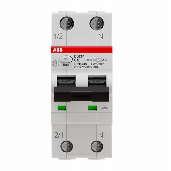 ABB Diferenciální jistič 2P 16A C 30mA AC 6kA DS201 AC-C1...