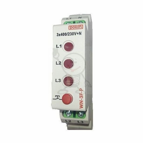 Pollin Modulární lampa 3fázová červená 10-250V AC TESTova...