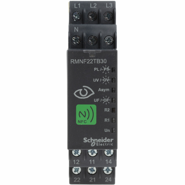 Schneider NFC, 3fázové dohledové relé, 8 A, 2P, multifunk...