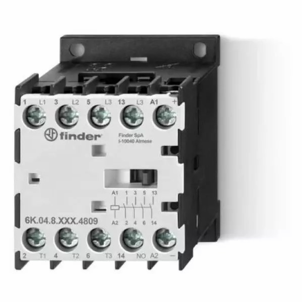 Finder Výkonový stykač 3 Z 1 Z, 9A-400V AC3, 24V DC 6K.04...