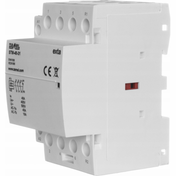 Zamel Modulární stykač 40A 3xNO+1NC 230V AC typ: STM-40-3...