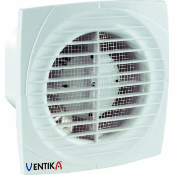 Ventika nástěnný ventilátor bílý Fi 125 mm standardní krá...