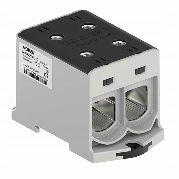MOREK Konektor OTL240-2 černý 2xAl/Cu 35-240mm2 1000V AC ...