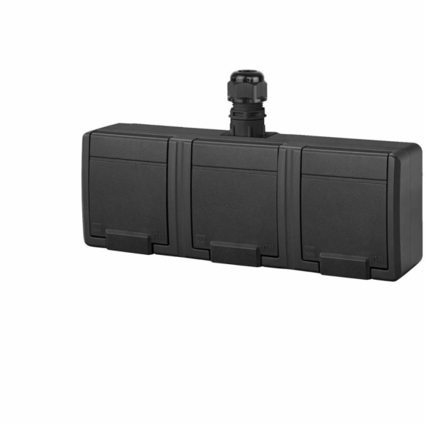 ELEKTROPLAST AQUANT 2K trojitá zásuvka na omítku s uzemně...