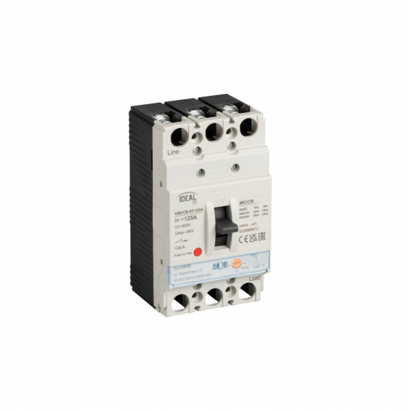 Kanlux Kompaktní jistič MCCB KMCCB-RT-125A, nastavitelný ...