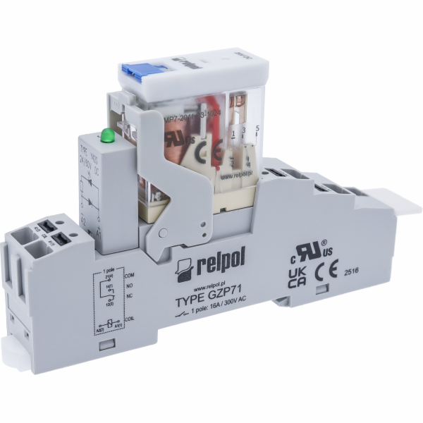 Relpol Relé rozhraní 1P AgNi 24 V DC PI71P-024DC-Y42G-RS-...