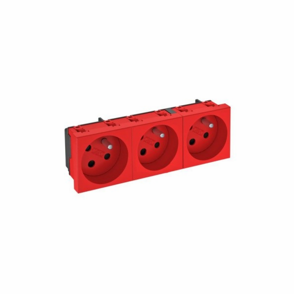 Bettermann Trojitá zásuvka M45 s/bez 16A červená - 6120326