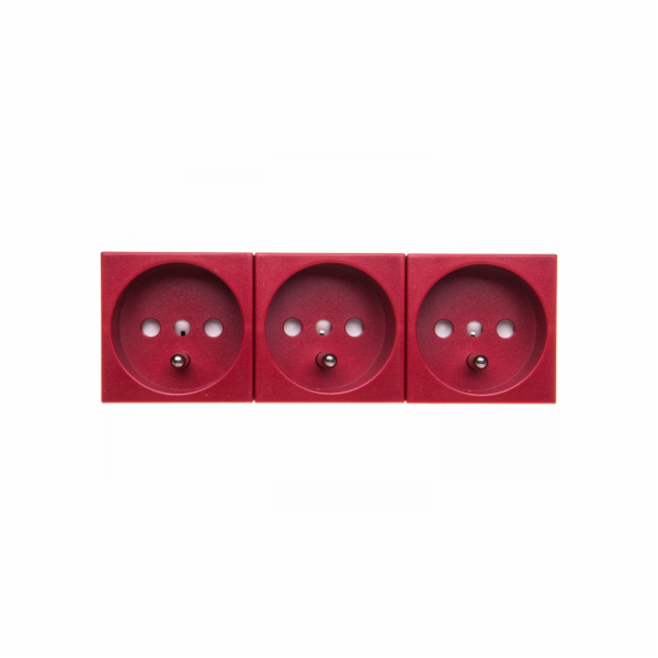 Bettermann Trojitá zásuvka M45 s/bez 16A červená - 6106697