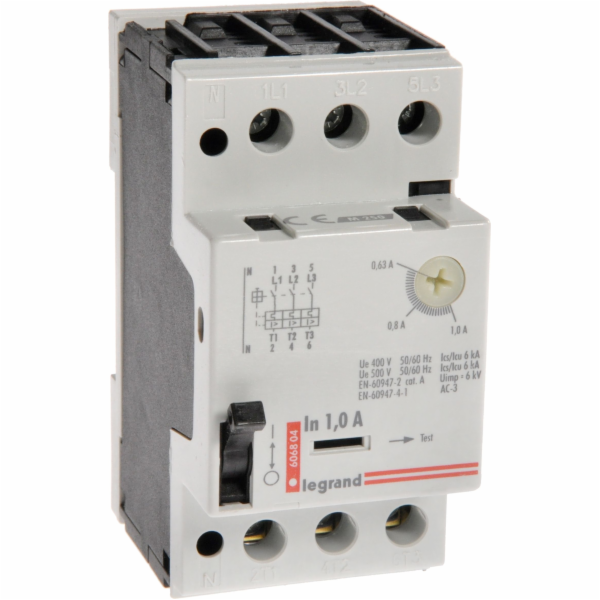 Legrand Motorový jistič 3P 0,25kW 0,63-1A M 250 1 606804