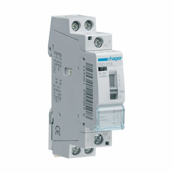 Hager Instalační relé 16A 24V AC 1NO+1NC (ERD218)