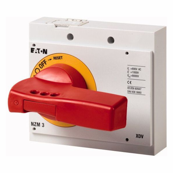Eaton červeno-žlutý přímý pohon se zámkem NZM3-XDVR (260140)