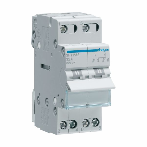Hager Modulární spínač I-0-II 32A 2P (SFT232)