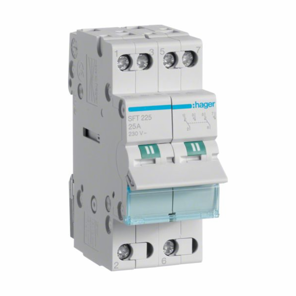 Hager Modulární spínač I-0-II 25A 2P (SFT225)