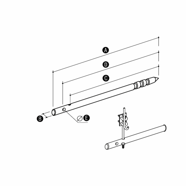 Elko-Bis Napínací tyč 400x20mm pozinkovaná
