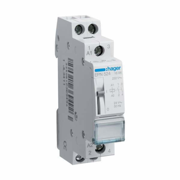 Hager Impulzní relé 16A 24V AC 12V DC 2NO (EPN524)