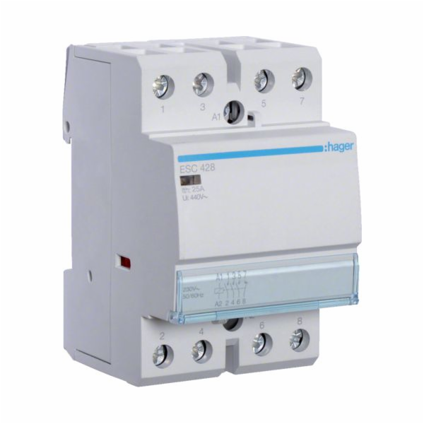 Hager Modulární stykač 25A 3NO 1NC 230V AC (ESC428)