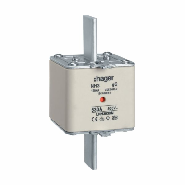 Hager Pojistková vložka NH3 630A 500V gG (LNH3630M)