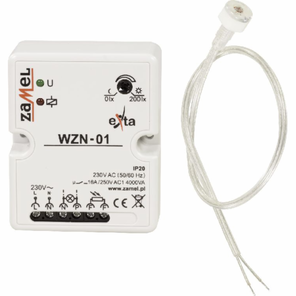 Zamel Soumrakový spínač s čidlem SOH-01 16A 1Z 230V AC IP...