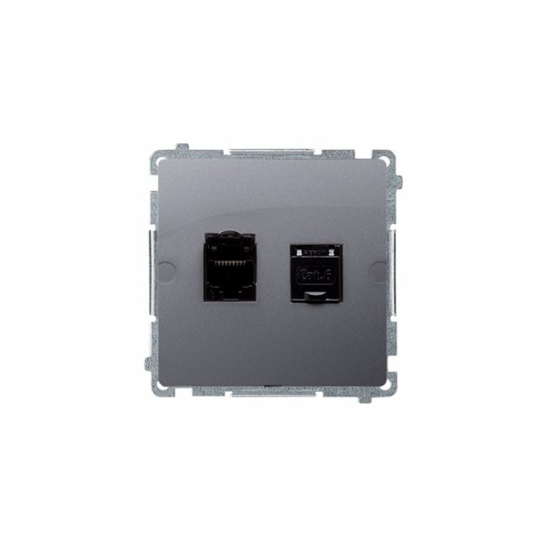 Kontakt-Simon Simon Basic dvojitá počítačová zásuvka RJ45...
