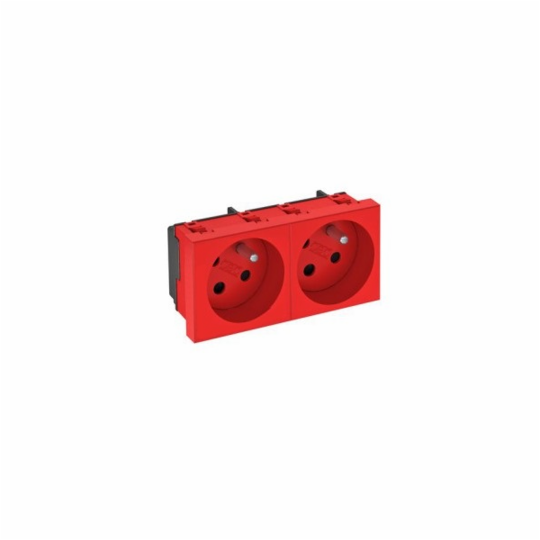 Bettermann Dvojitá zásuvka M45 s/bez 16A červená - 6120324