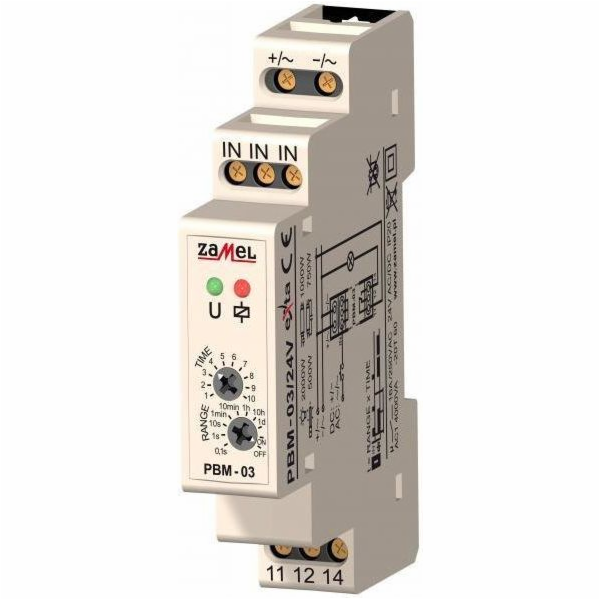 Zamel Bistabilní relé s časovačem 24V AC/DC PBM-03/24V (E...