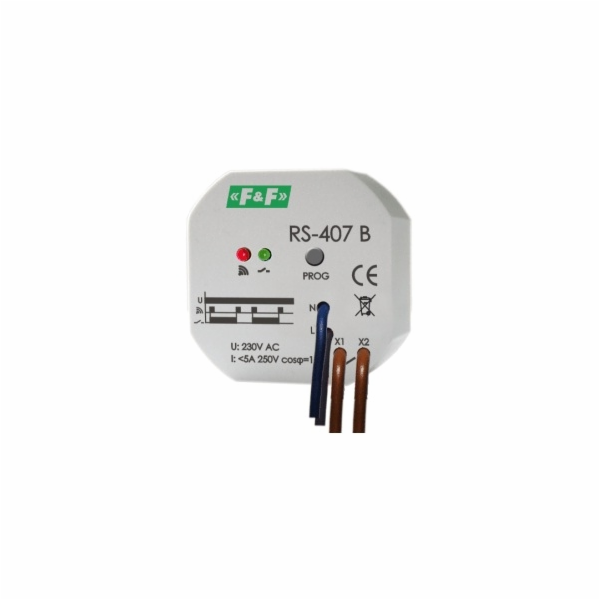 F&F Relé rádiového ovládání 230V AC 1P RS-407B