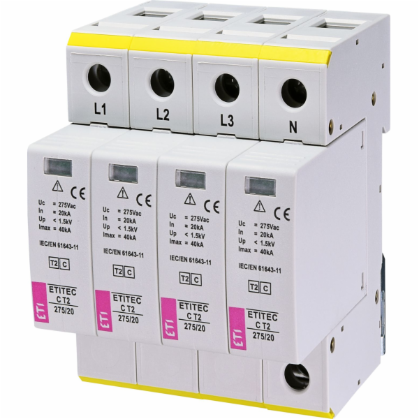 Eti-Polam Svodič přepětí ETITEC C T2 275/20 4+0 (002440395)