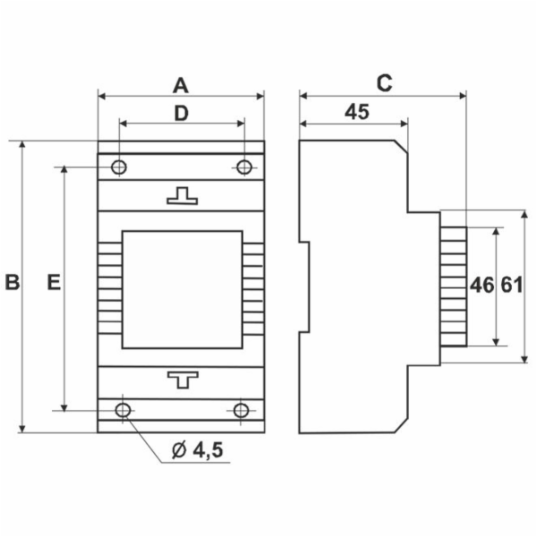 BREVE Transformátorový zdroj PSLF 30 230VAC/12VDC 18W 1,5...