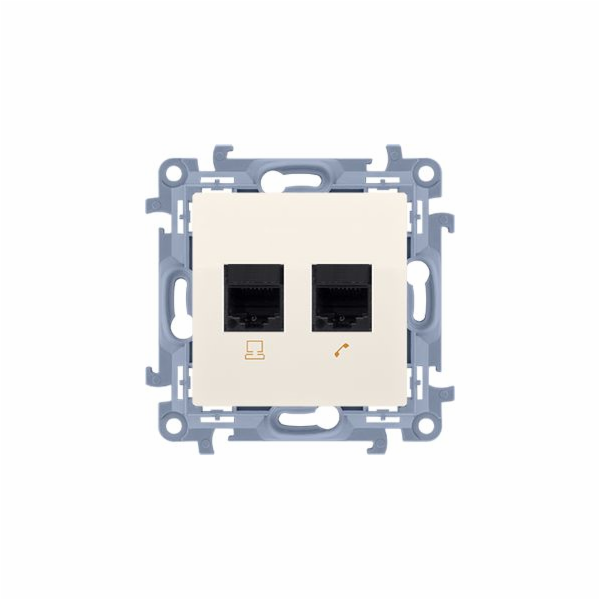 Kontakt-Simon Simon 10 dvojitá počítačová zásuvka RJ45 ka...