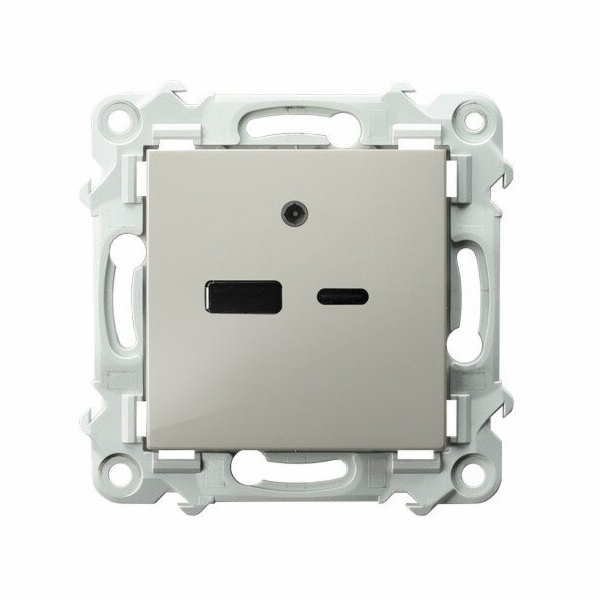 Ospel Nabíječka SZAFIR USB A+C kašmírově béžová GPUSB-2Z/...