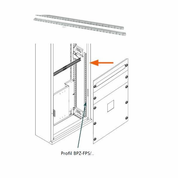 Eaton Profil pro montáž předních krytů BPZ-FPS/20 195x1,6...