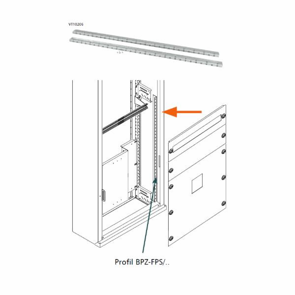 Eaton Profil pro montáž předních krytů BPZ-FPS/17 165x2mm...