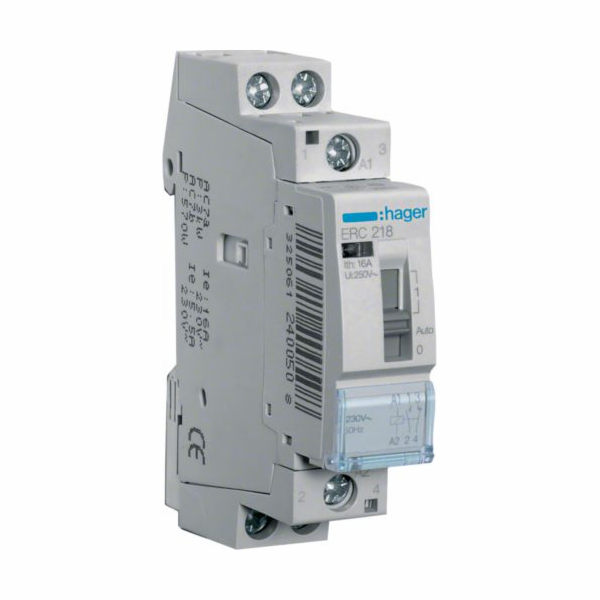 Hager Instalační relé 16A 230V AC 1NO+1NC (ERC218)