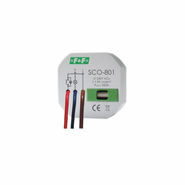 F&F Stmívač osvětlení SCO-801 bez paměti 230V AC 350W šed...