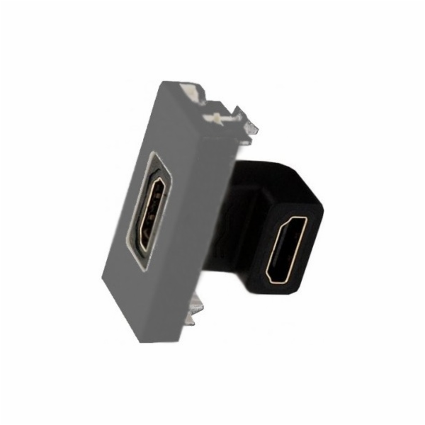 Kontakt-Simon K45/2 HDMI zásuvka grafitově šedá - K129B/14