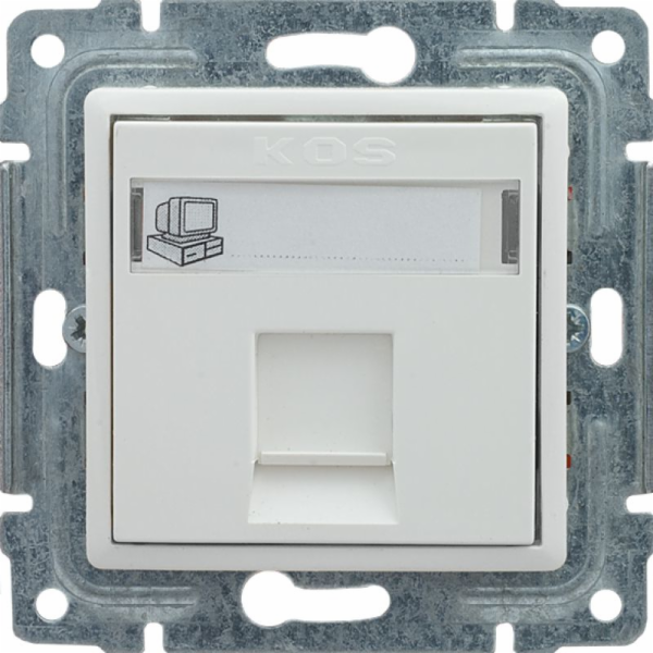 KOS Vena samostatná počítačová zásuvka RJ45 nestíněná, bí...