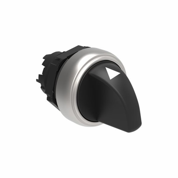 Lovato Electric 3-polohový spínač, černý, s vratnou pruži...