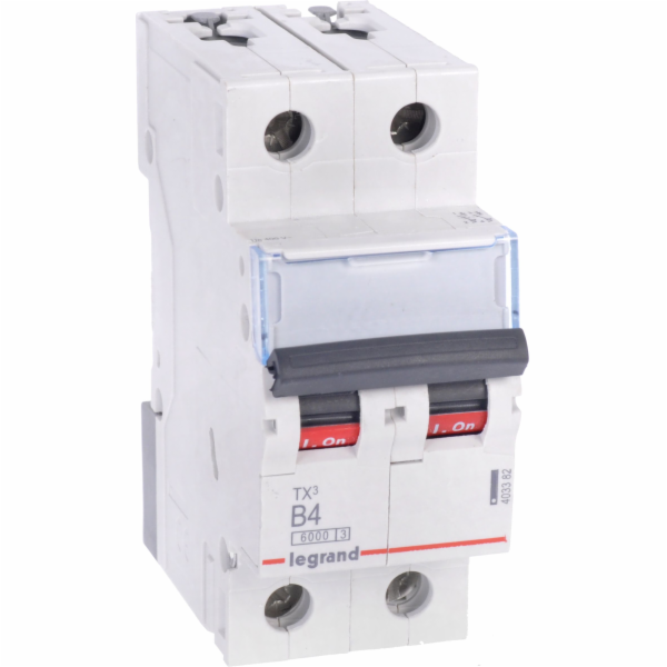 Legrand Jistič 2P B 4A 6kA AC S302 TX3 (403382)