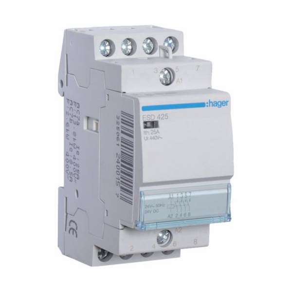 Hager Modulární stykač 25A 4Z 0R 24V AC (ESD425)
