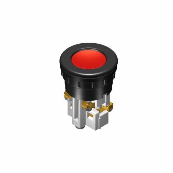 Promet Ovládací tlačítko 38mm červené s automatickým návr...