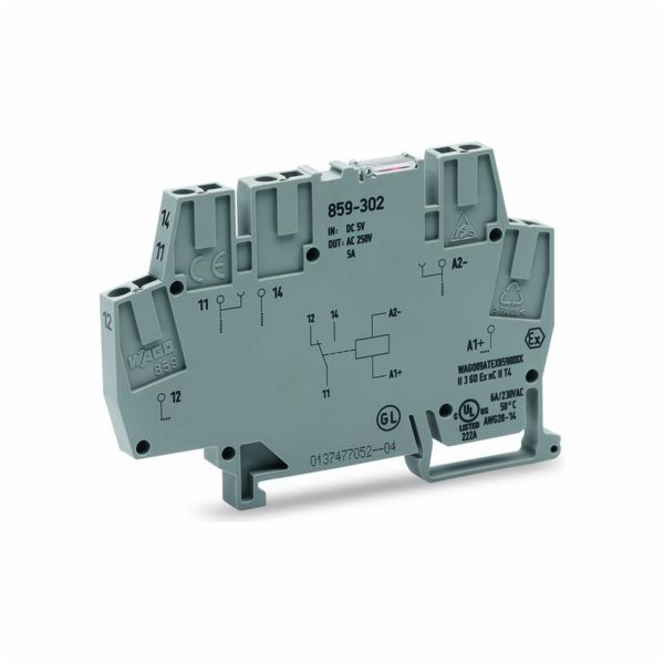 Wago Railový terminál s miniaturním relé 24V DC 1P (859-304)