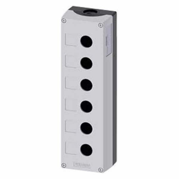 Siemens Kazetový kryt , 6 otvorů, 22 mm, černošedý, M25, ...