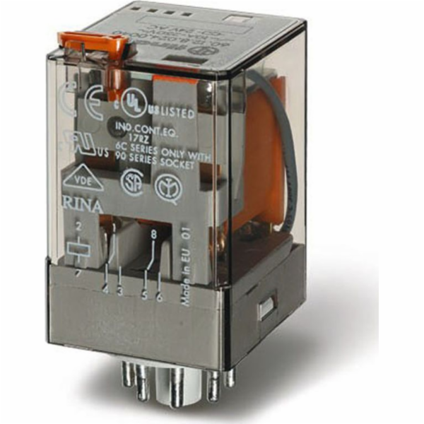 Finder Relé 2P 10A 230V AC 60.12.8.230.0040 Finder, Finde...